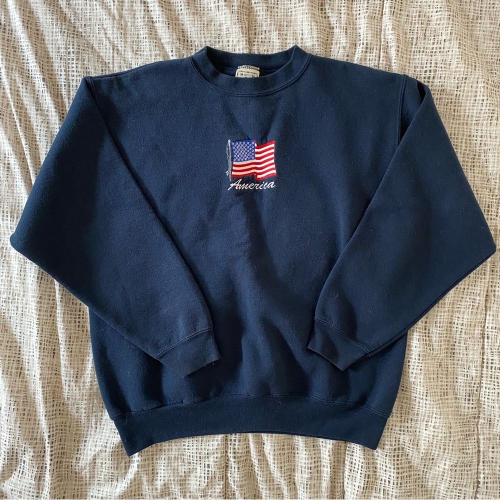 vintage navy blue america sweater